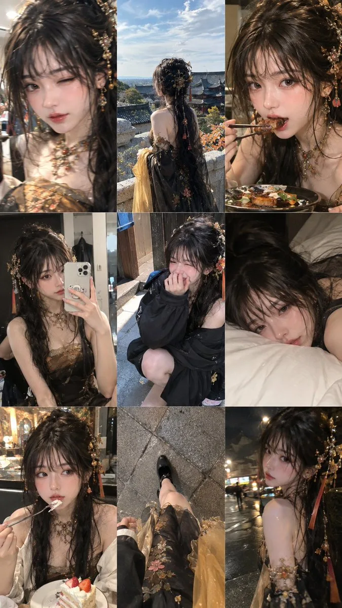 Amateur Camera Roll Grid, AI generated image