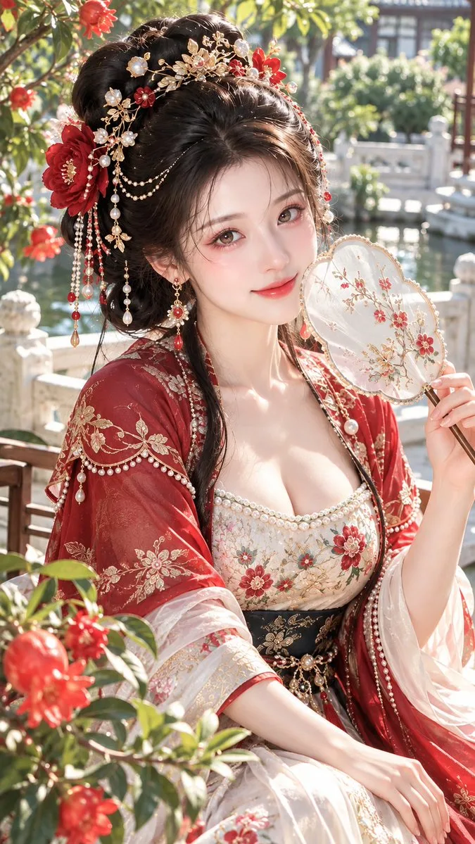 Ancient Beauty Pomegranate, AI generated image