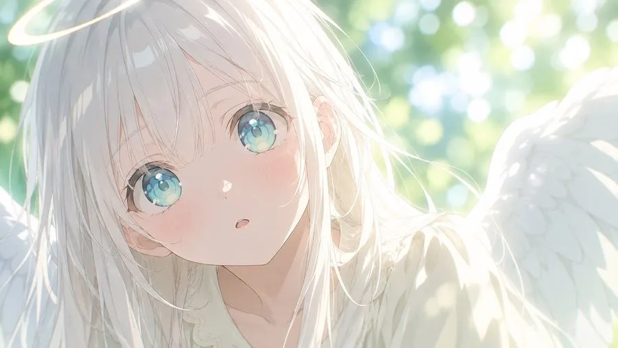 Anime Angel Garden Transformation, AI generated image