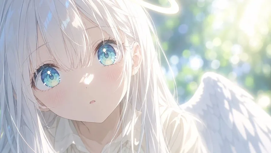 Anime Angel Girl Portrait, AI generated image