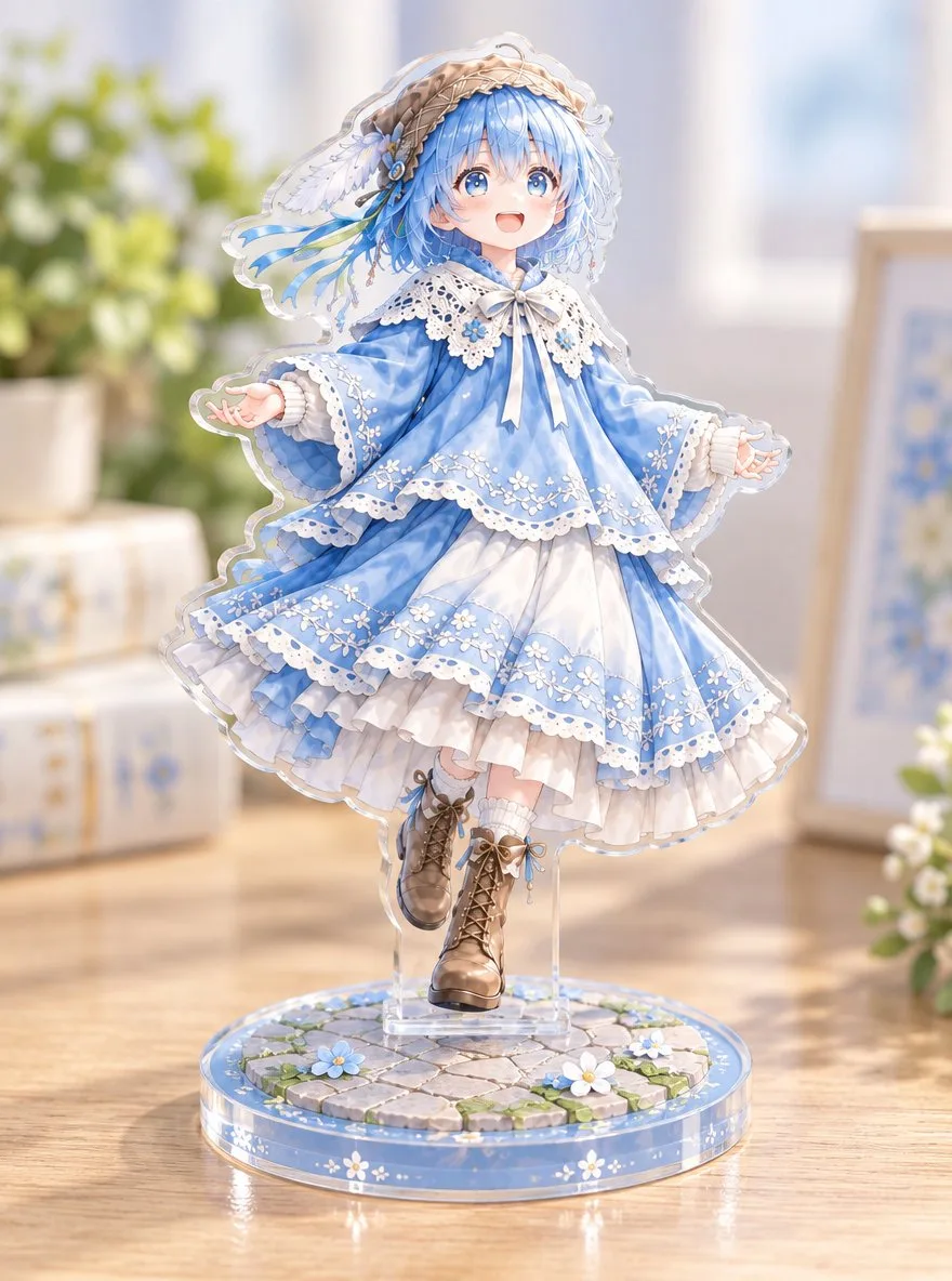 Anime Bard Acrylic Stand Mockup, AI generated image