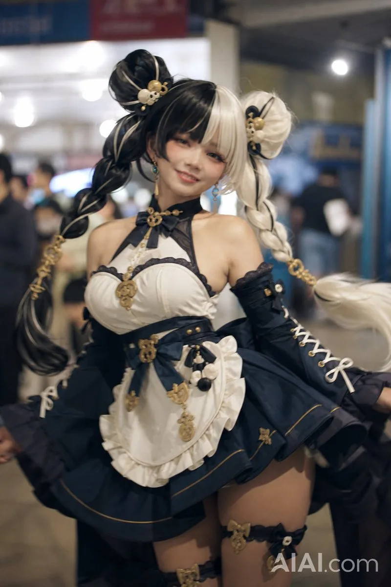 Anime Maid Cosplay Photo, AI generated image