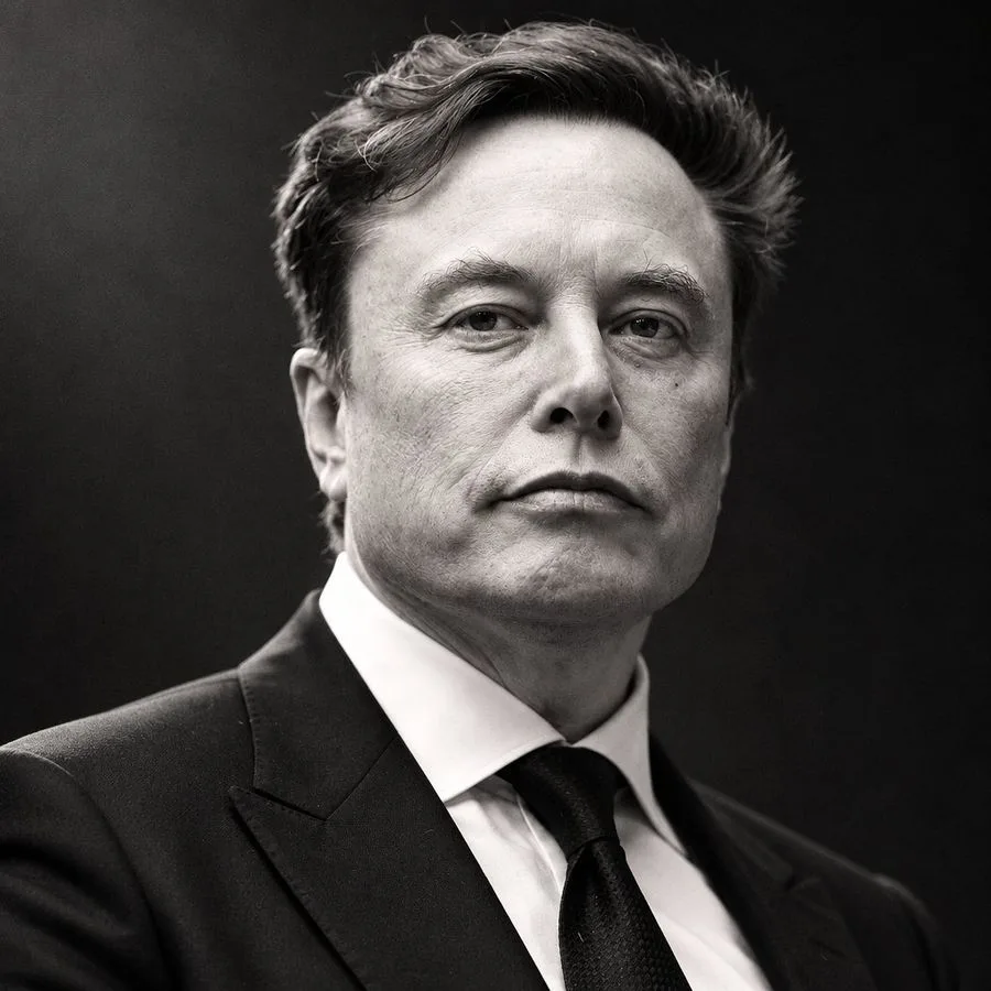 Black White Editorial Portrait, AI generated image