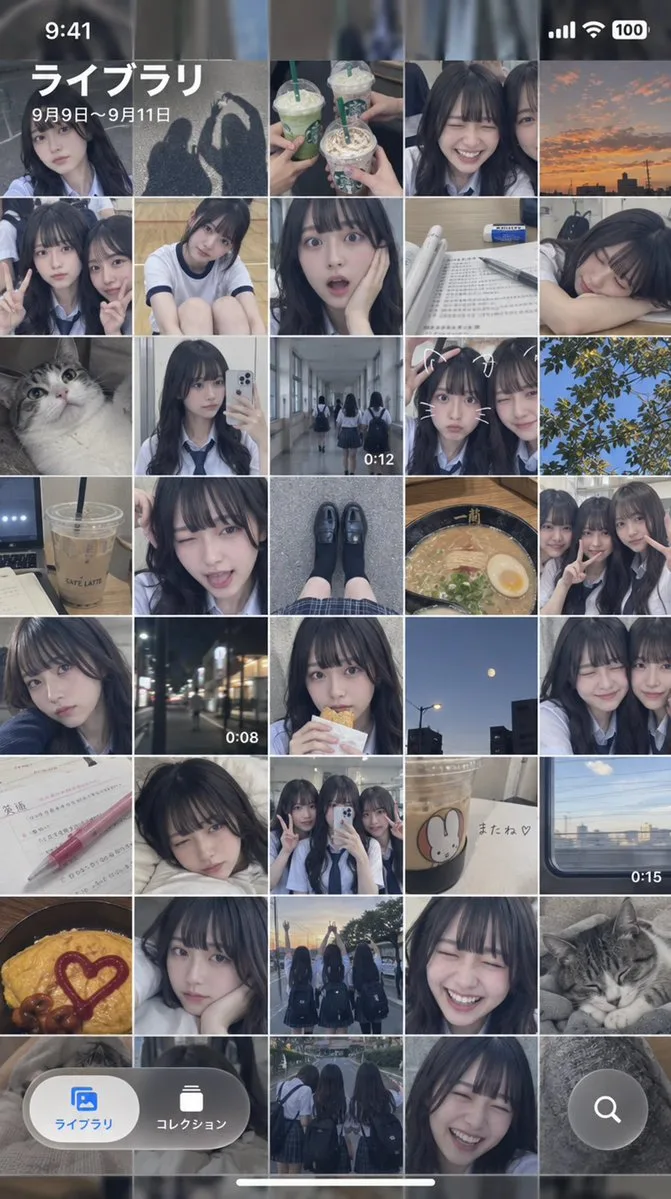 Camera Roll Generation, AI generated image