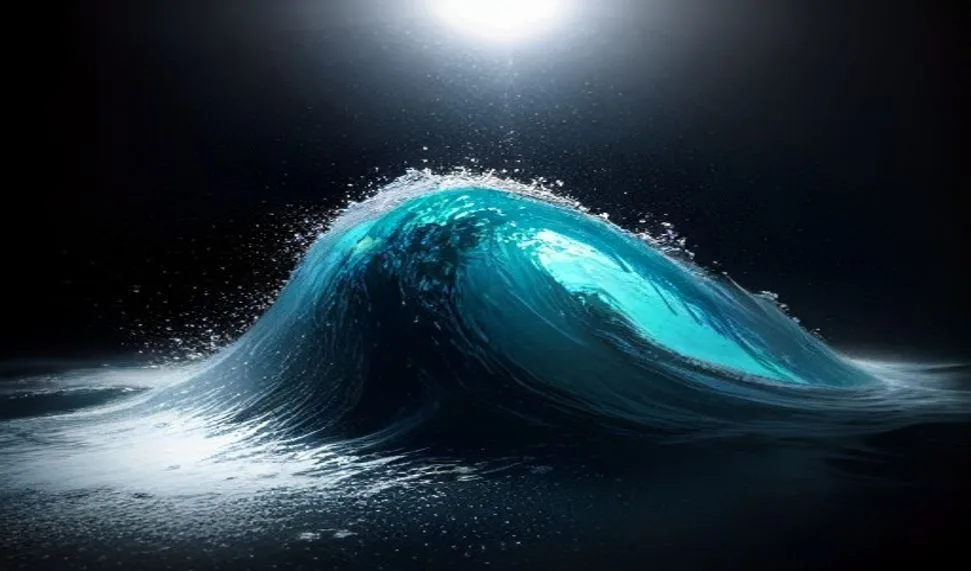 Chrome Wave, AI generated image