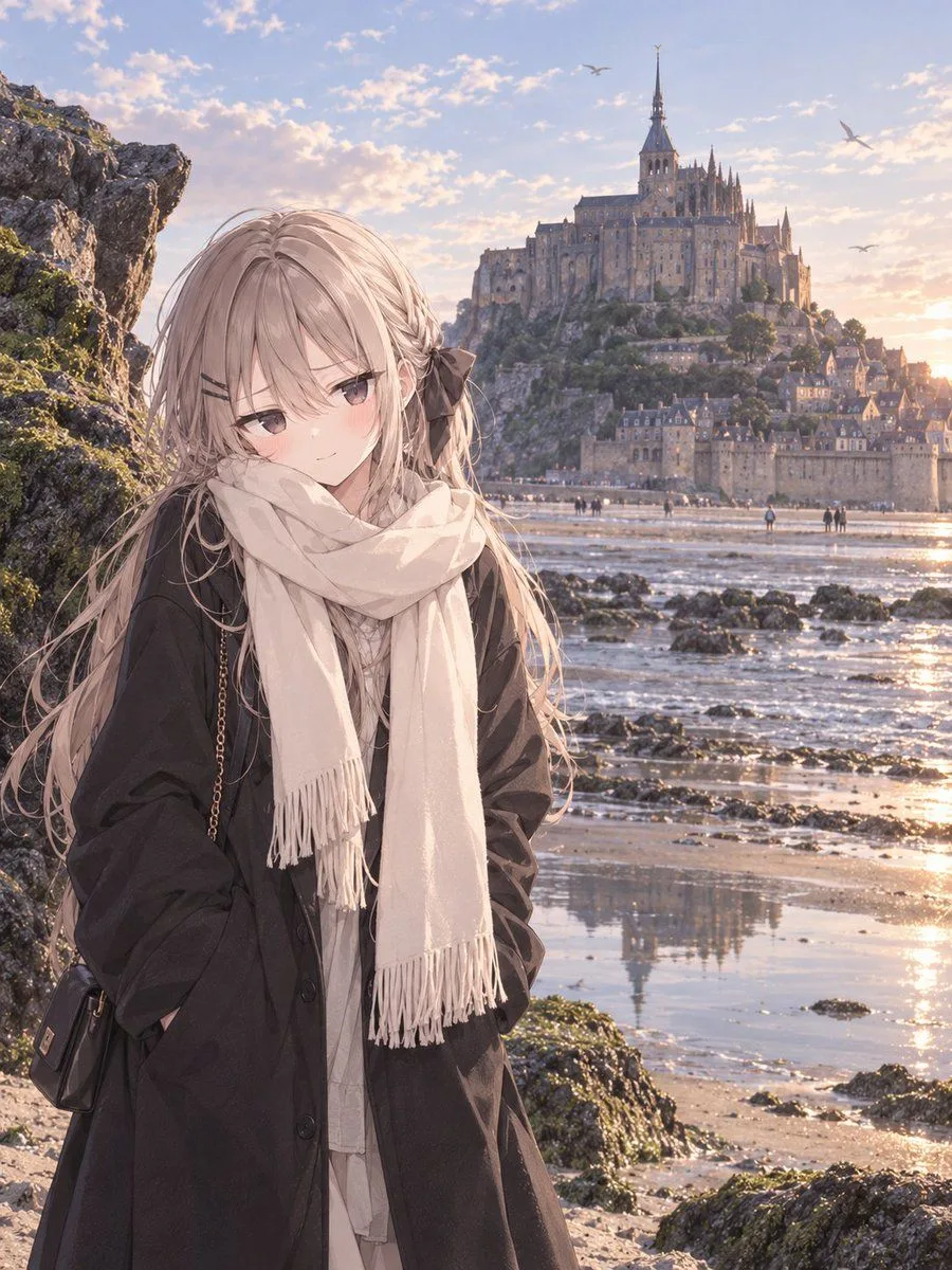 Cinematic Character Travel Portrait, AI generated image