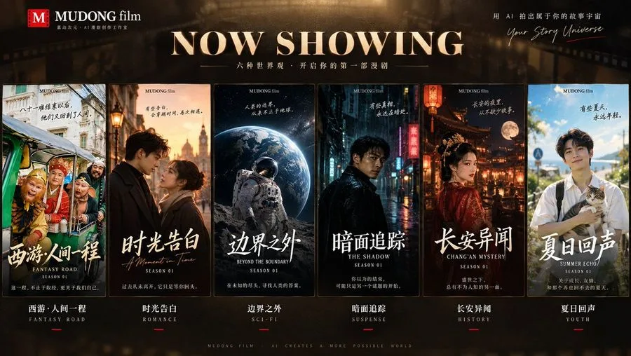 Cinematic Movie Showcase Banner, AI generated image
