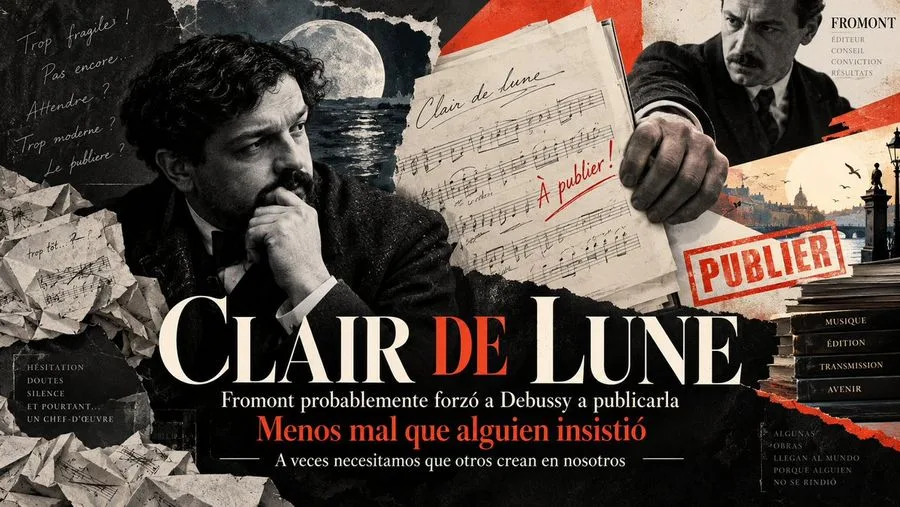 Clair De Lune Publisher Collage, AI generated image