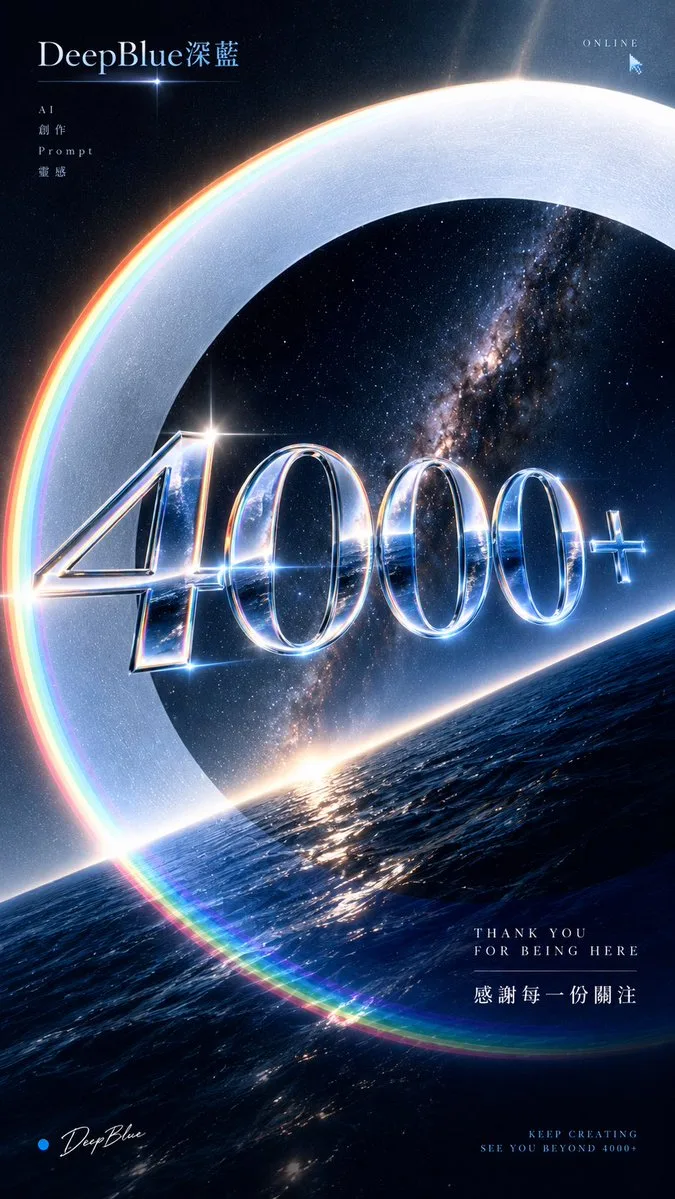 Cosmic Milestone Celebration Poster, AI generated image