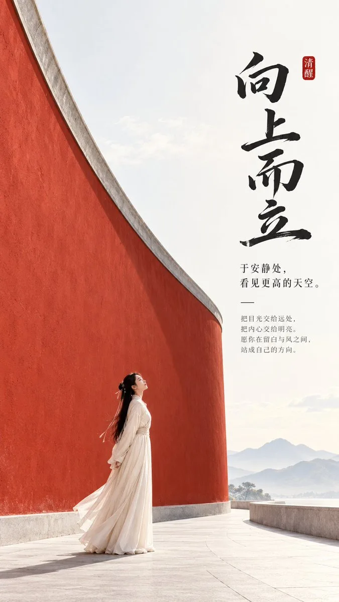 Eastern Zen Minimalist Poster, AI generated image