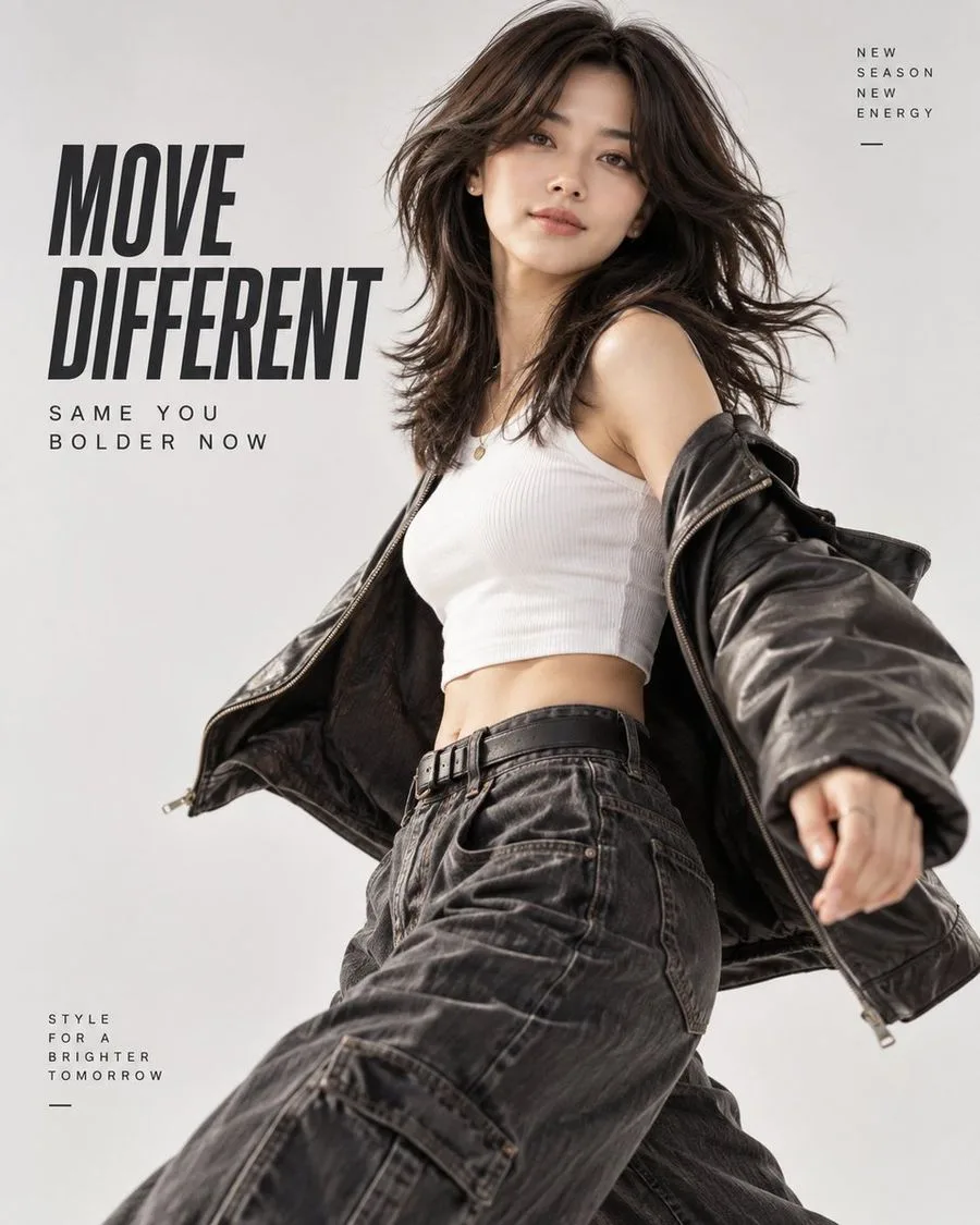 Energetic Fashion Ad, AI generated image
