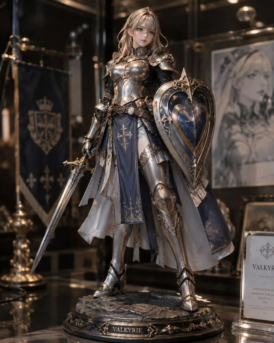 Female Knight Figure Photo, AI generated image