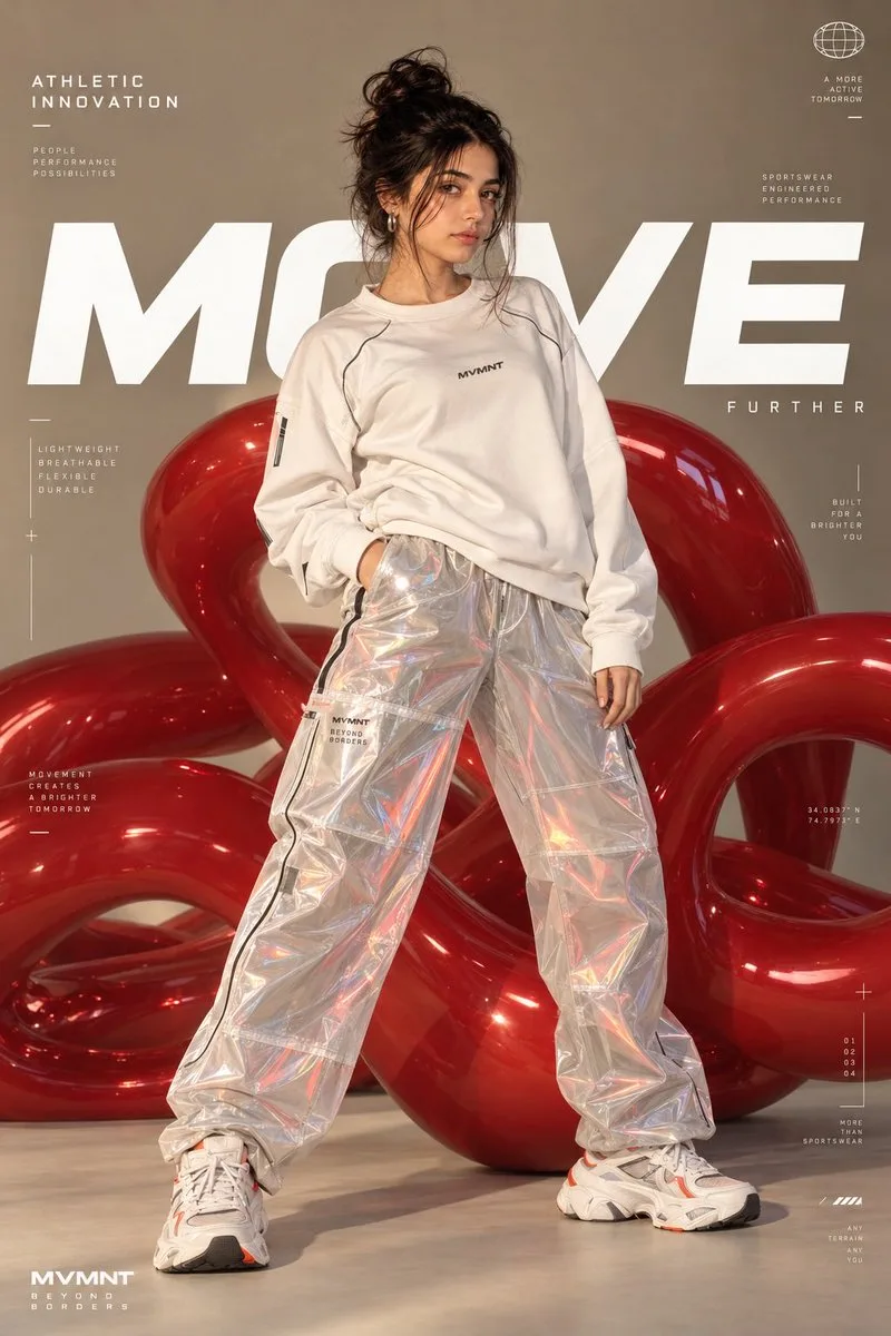 Futuristic Sportswear Poster, AI generated image