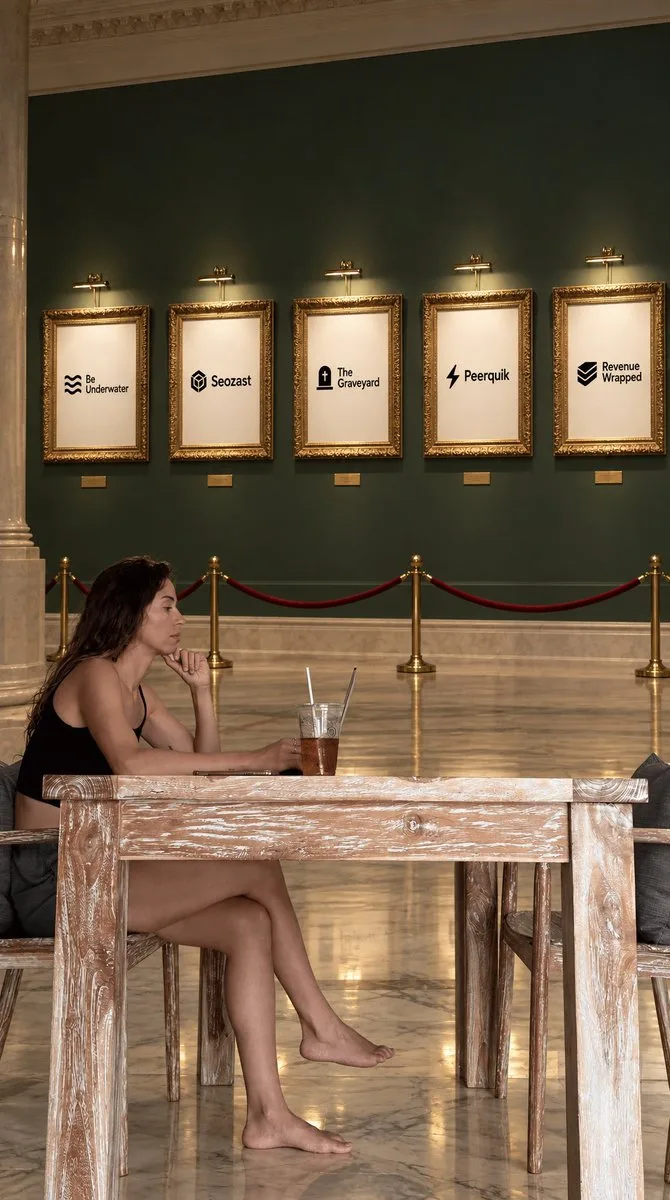 Gallery Cafe Startup Posters, AI generated image