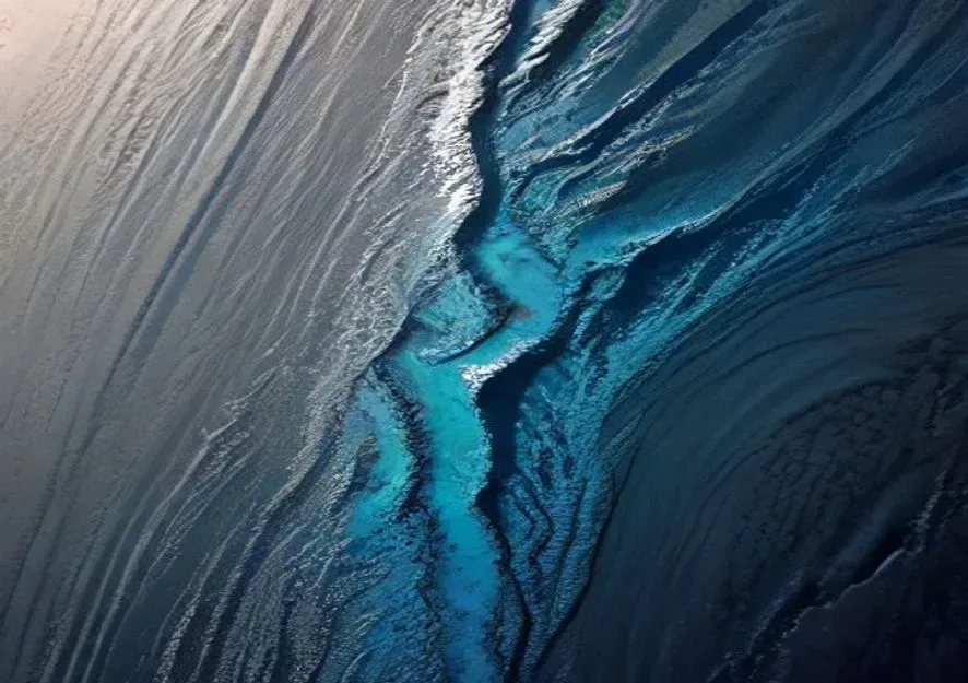 Glacier Braids, AI generated image