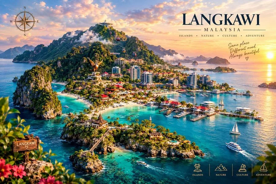 Global Travel Destination Poster, AI generated image