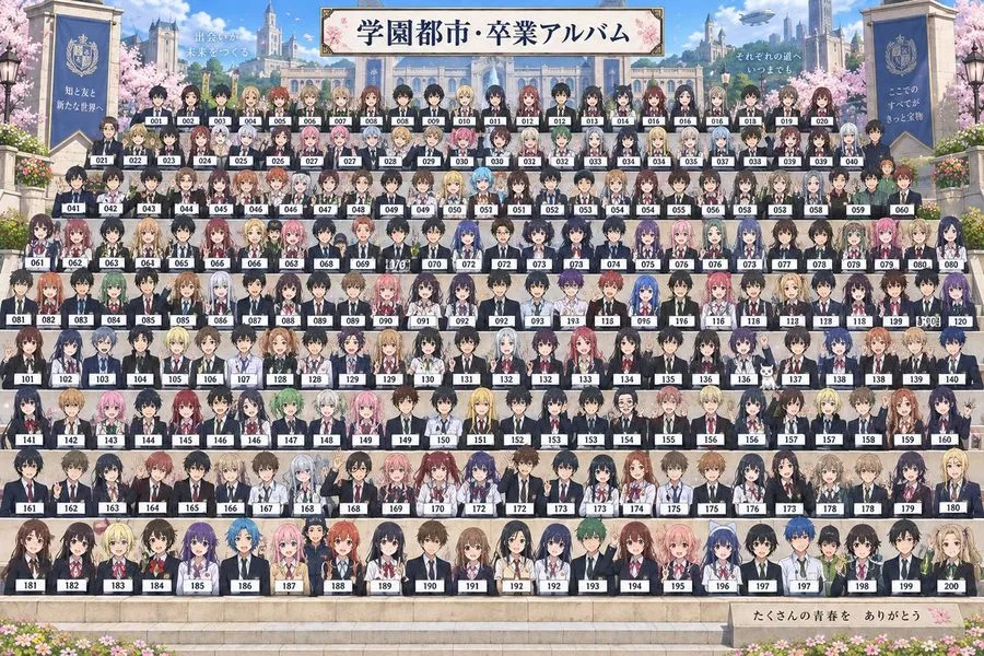 Graduation Album Stress Test, AI generated image
