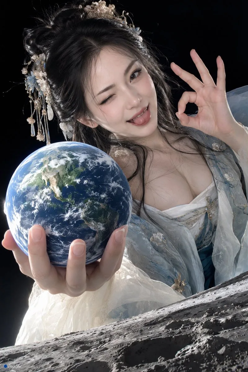 Hanfu Planetary Scale Giant, AI generated image