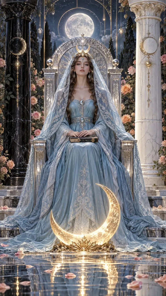 High Priestess Tarot, AI generated image