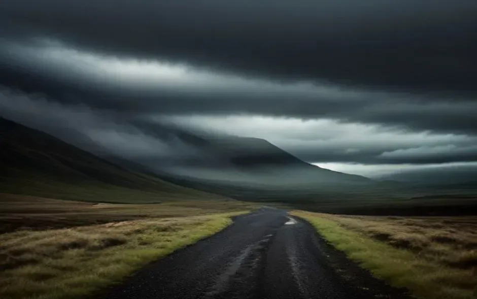 Highland Road, AI generated image