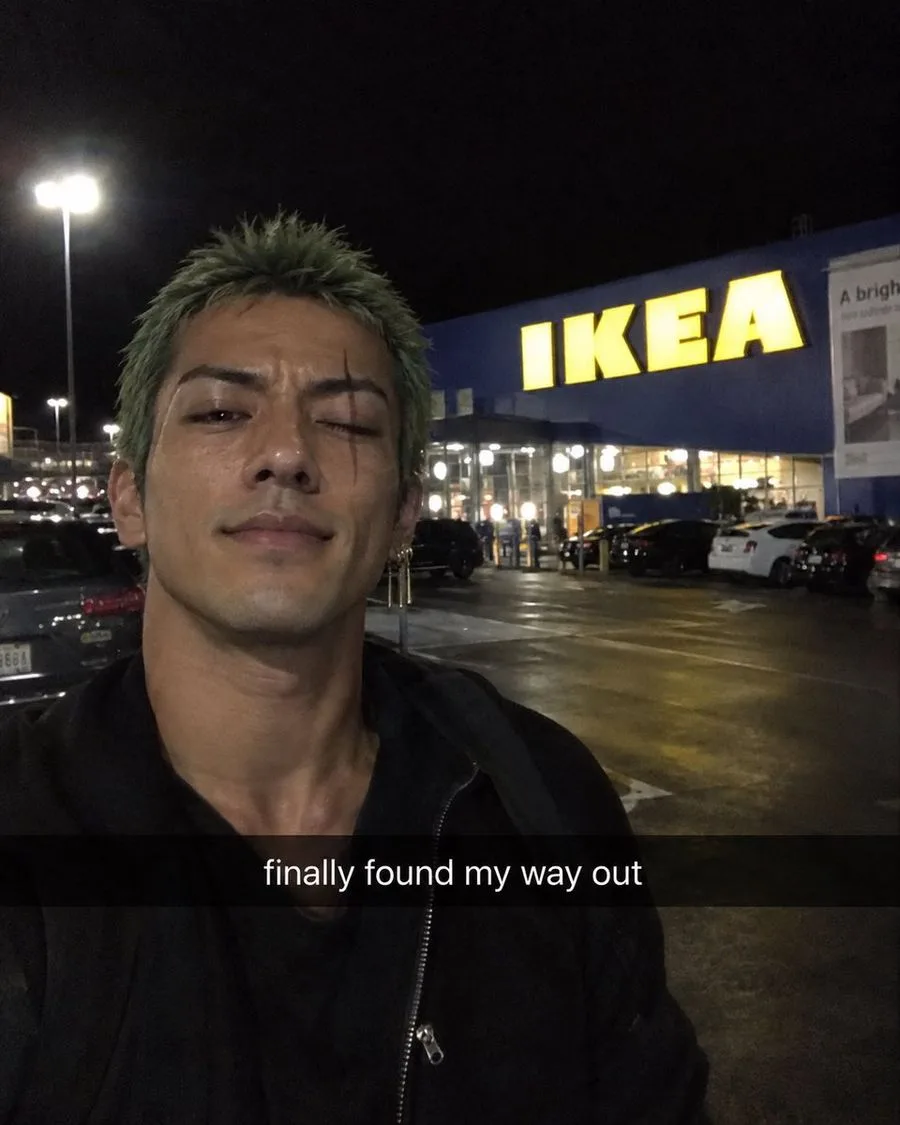 Ikea Night Selfie Meme, AI generated image