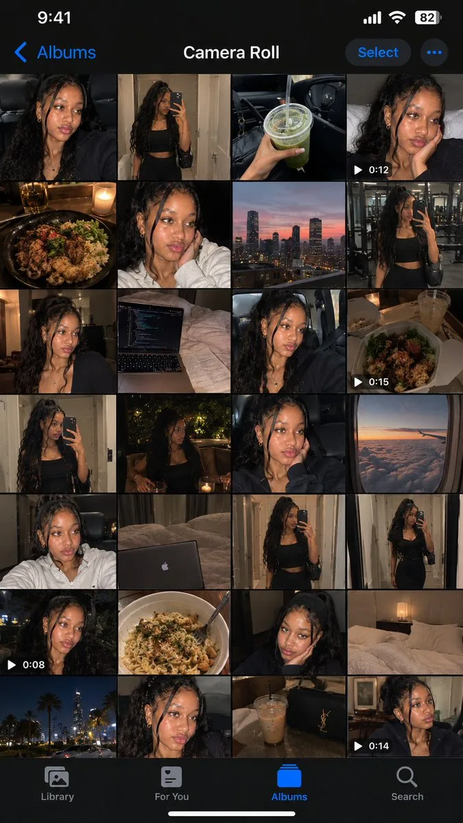 Iphone Camera Roll Mockup, AI generated image