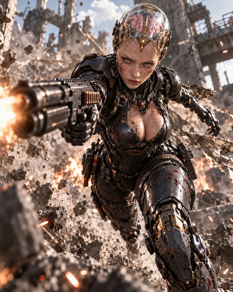 Kikaider Female Cyborg Combat, AI generated image