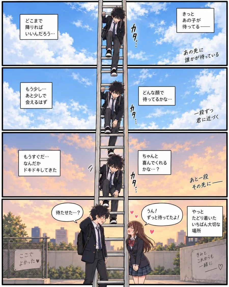 Ladder Romance Manga, AI generated image