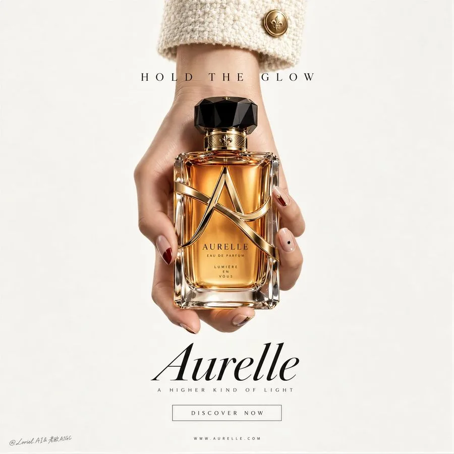 Luxury Fragrance Poster, AI generated image