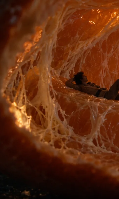 Macro Cinematic Fruit Interior, AI generated image