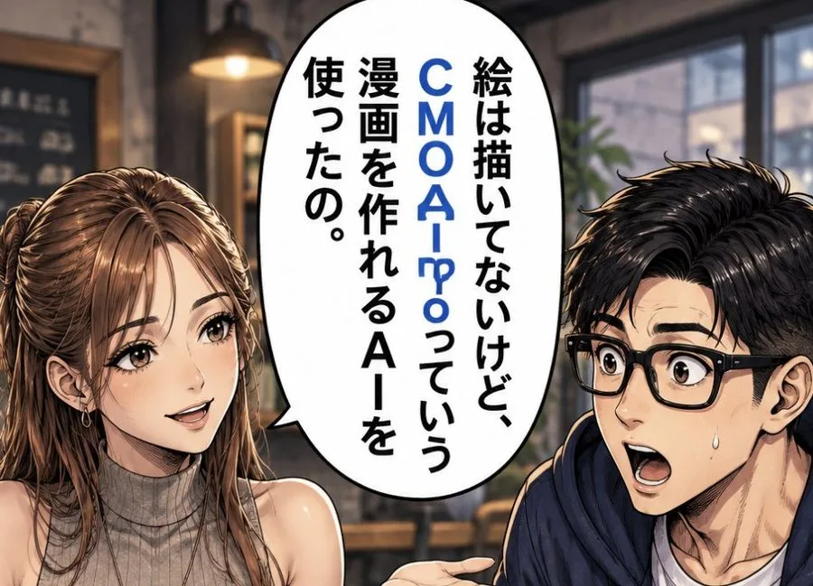 Manga Cafe Ai Dialogue, AI generated image