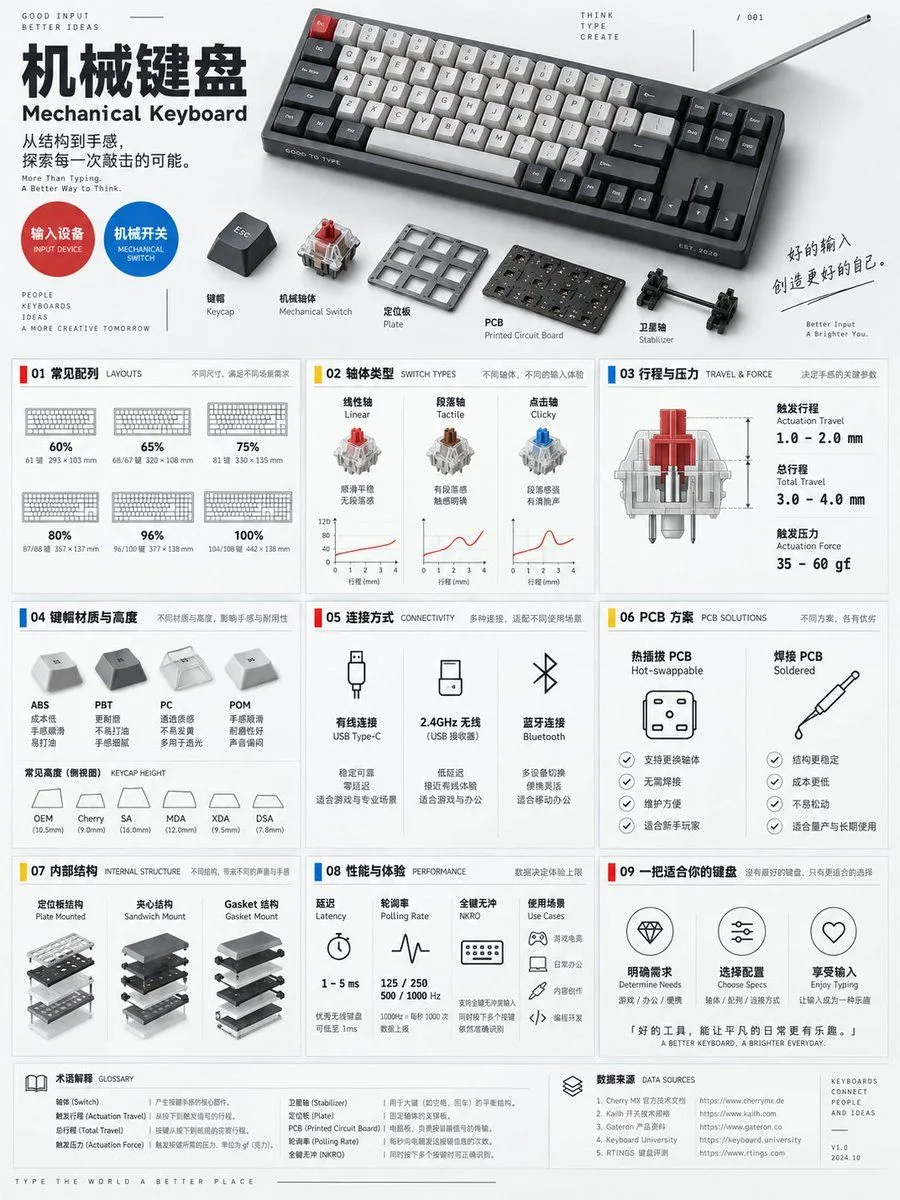 Mechanical Keyboard Poster, AI generated image