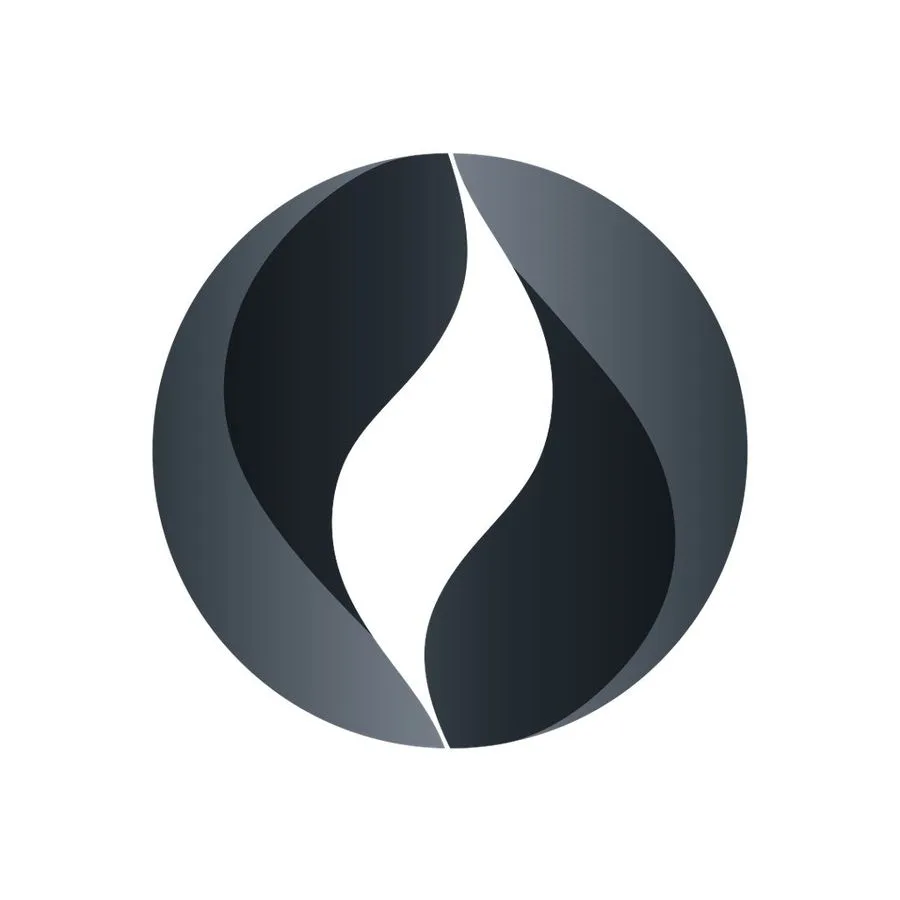 Minimalist Dark Circle Logo, AI generated image