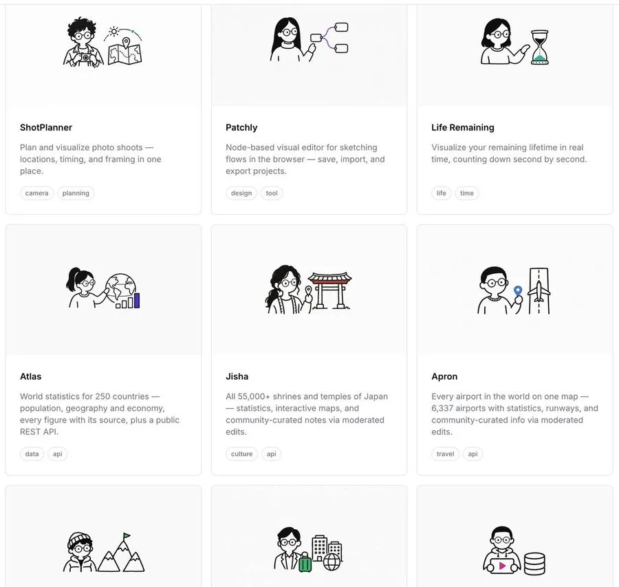 Minimalist Portfolio Grid Line Art, AI generated image