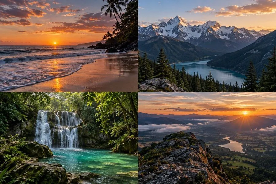Nature Photo Collage, AI generated image