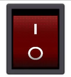 Red Rocker Light Switch Off, AI generated image