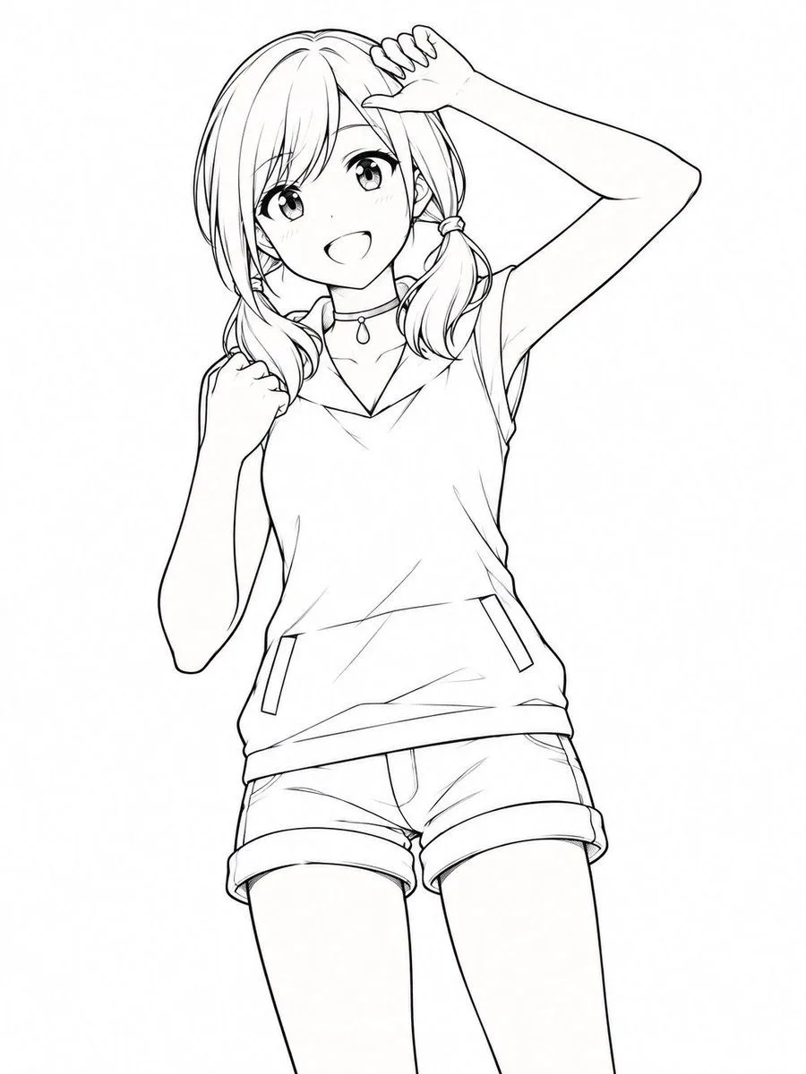 Refine Anime Line Art, AI generated image