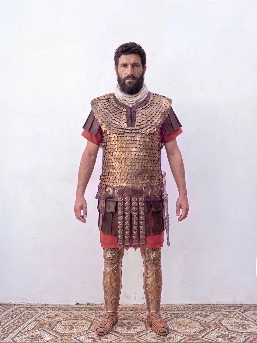 Roman Centurion Armor Overlay, AI generated image