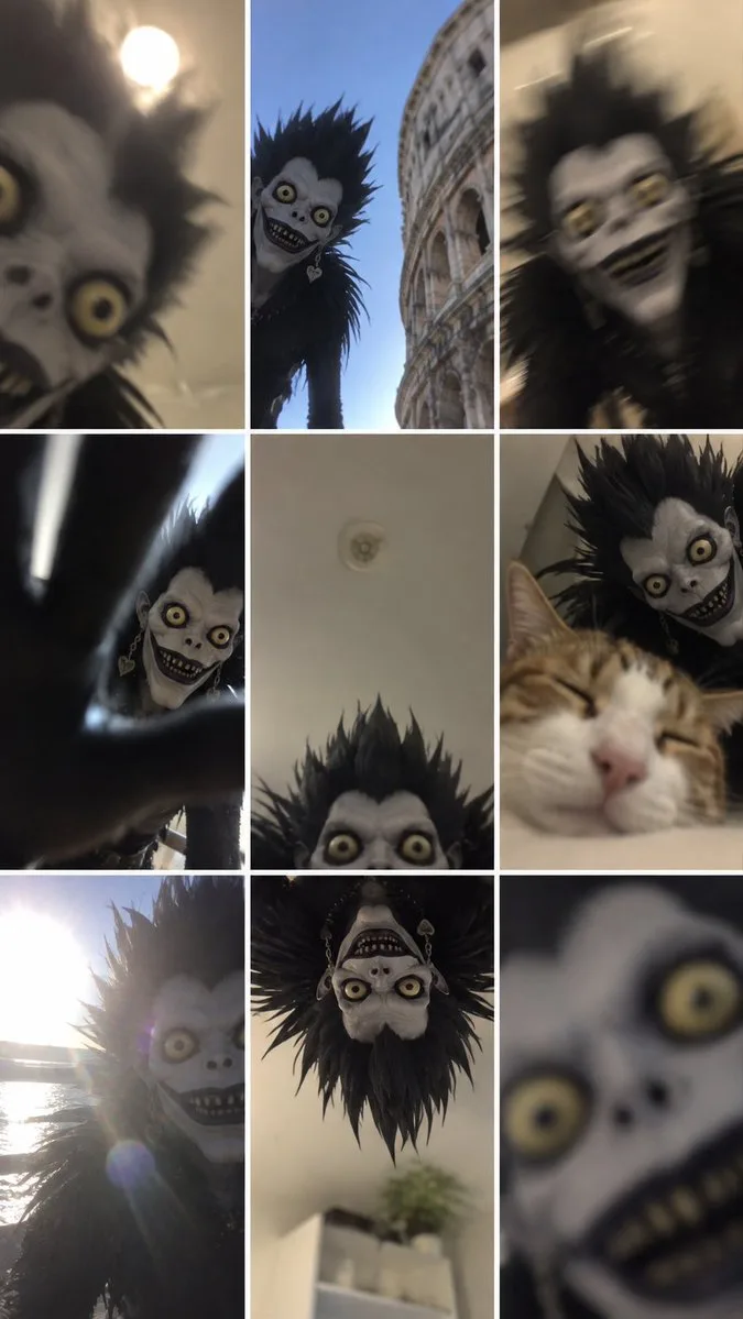 Ryuk Selfie Camera Roll Grid, AI generated image
