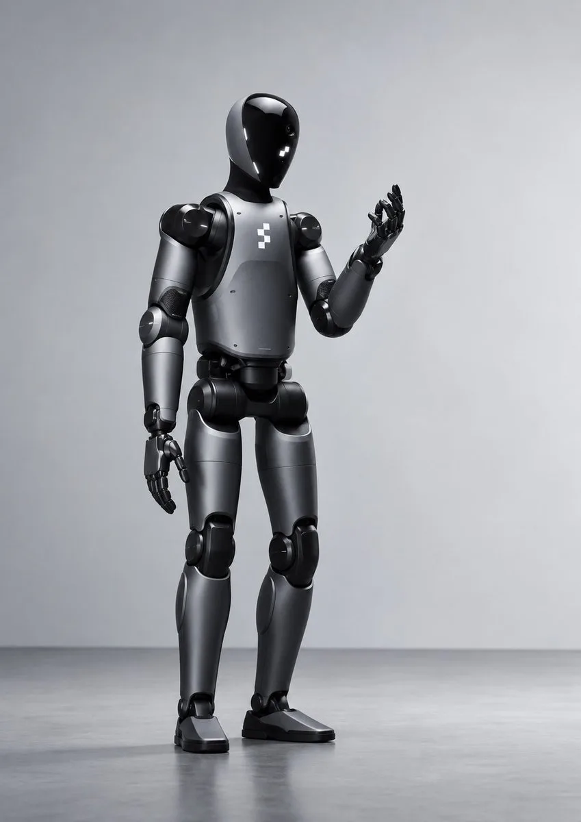 Sleek Humanoid Robot Studio, AI generated image
