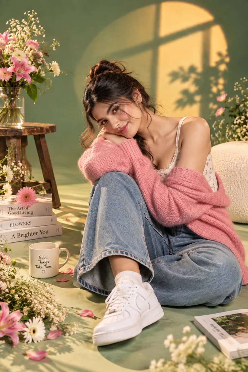 Spring Fashion Consistent Editorial, AI generated image